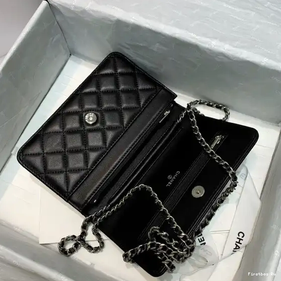 First Bag Ru NEW CHANEL LAMBSKIN WALLET CHAIN EDITION 0628